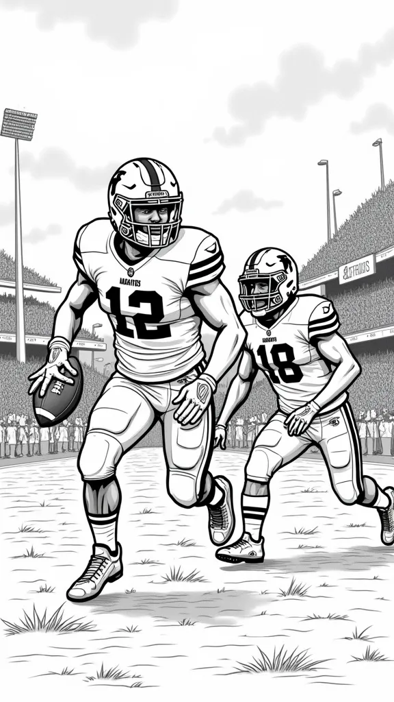 coloriages du football en Alabama